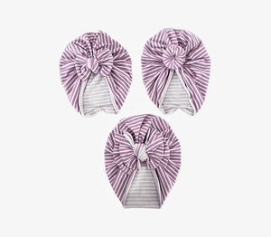 Gia Purple Stripe Turban